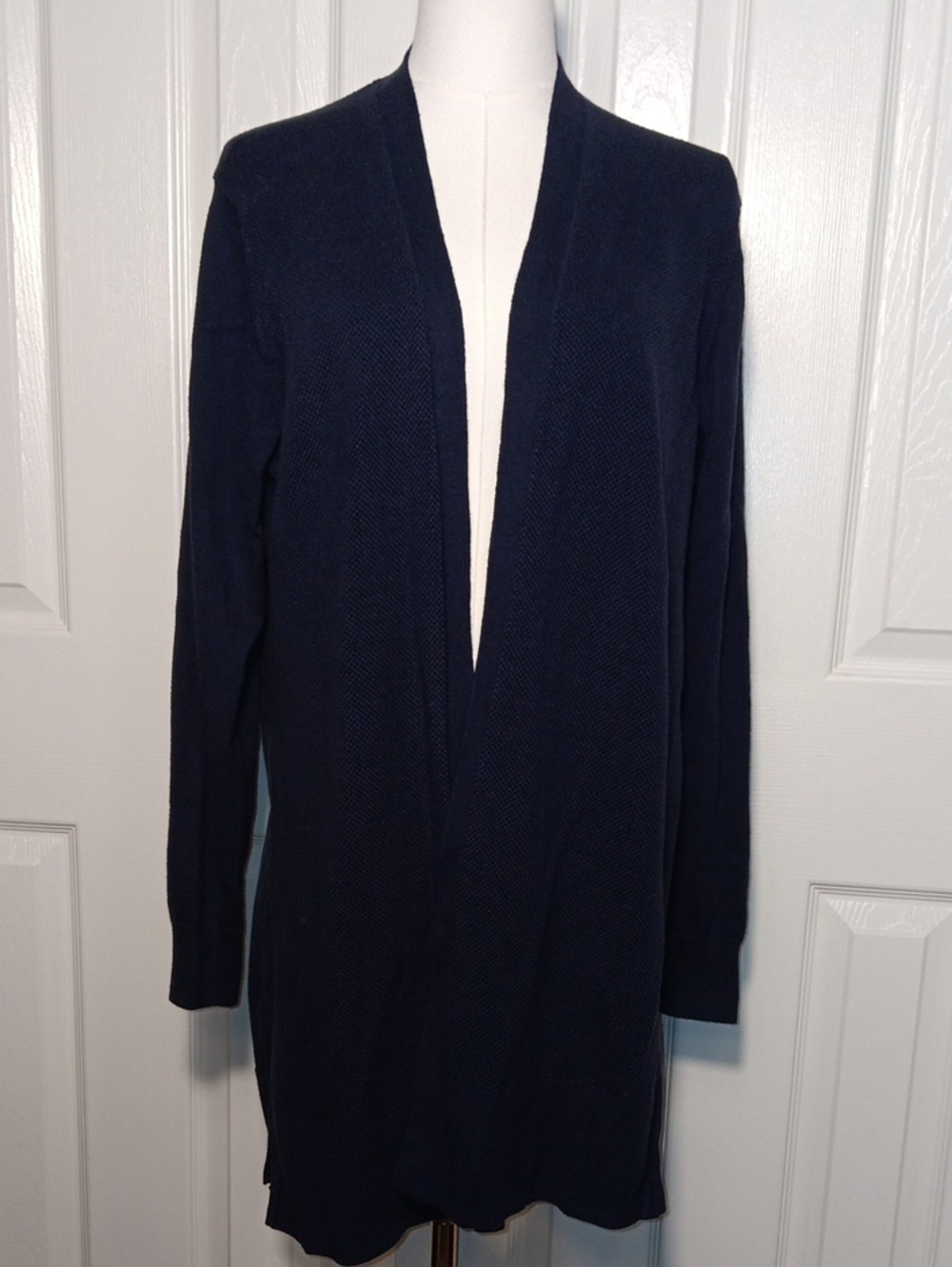 GAP Navy Open-Front Longline Cardigan
